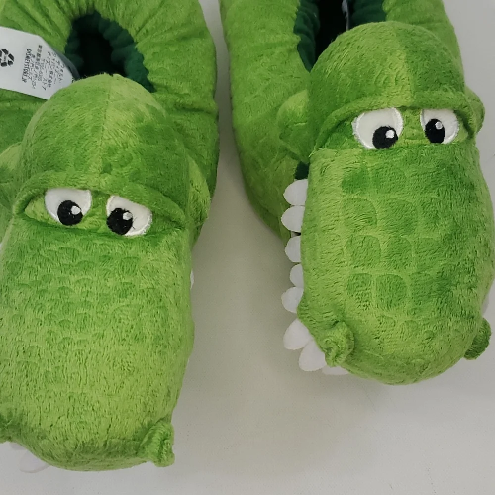 Disney Pixar Rex Dinosaur plush kids slippers US 7/8
